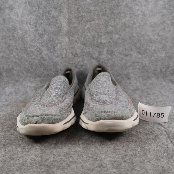 Skechers Shoes Womens 7 Slip On Trainer Go Walk 2 Loafer Casual Comfort Grey - Picture 2 of 11